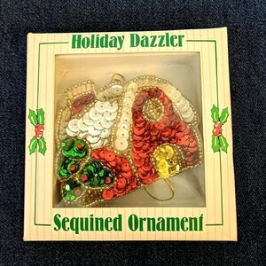 GIFTCO Holiday Dazzler Sequined Ornament House - Original Package VINTAGE